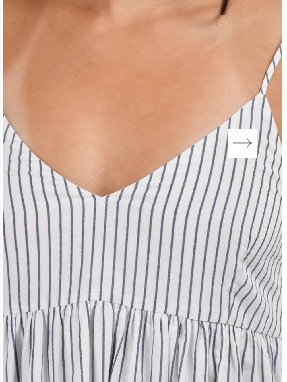 Jenni Kayne Cove Dress Size Small White Navy Stripe Cotton Maxi Dress Pockets - Picture 3 of 12